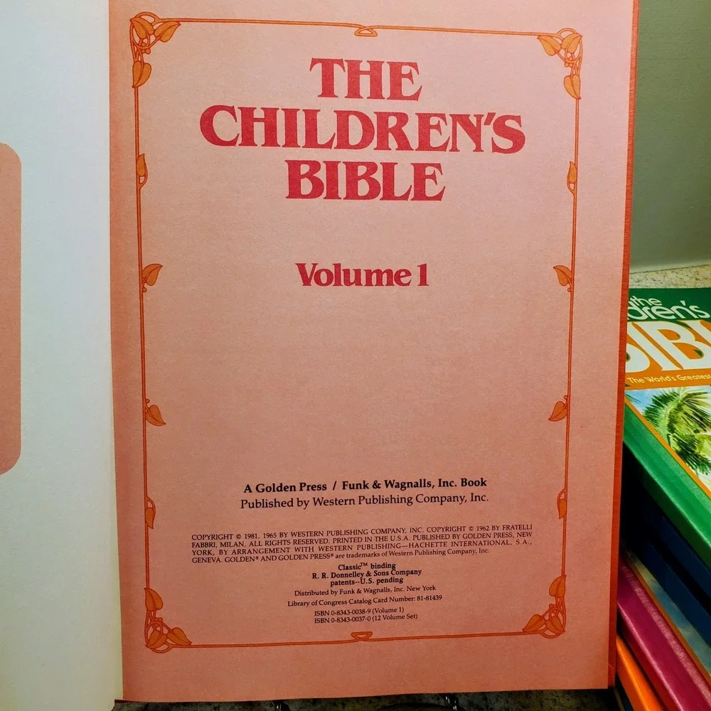 VTG Children's Bible Stories Hardcover Complete 1-12 Golden Press Books 1981